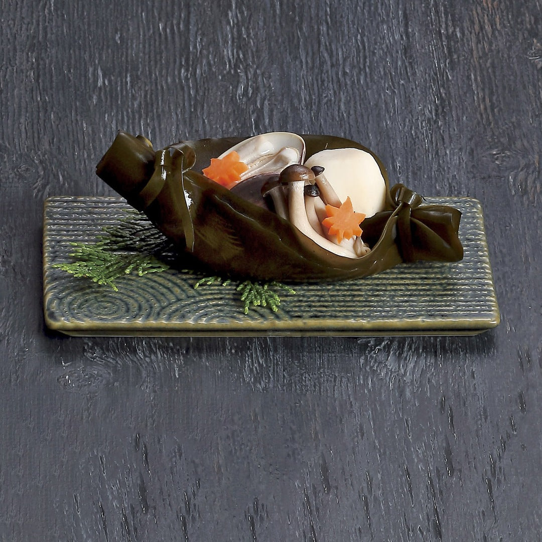 MINOYAKI “KARESANSUI” Rectangle Plate 17cm 00127 KDN013